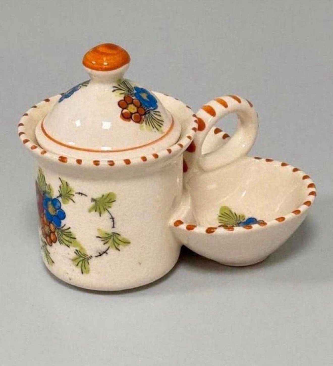 Rare pot de confiture ou de miel vintage ancien en céramique, Antiquités & Art, Enlèvement ou Envoi
