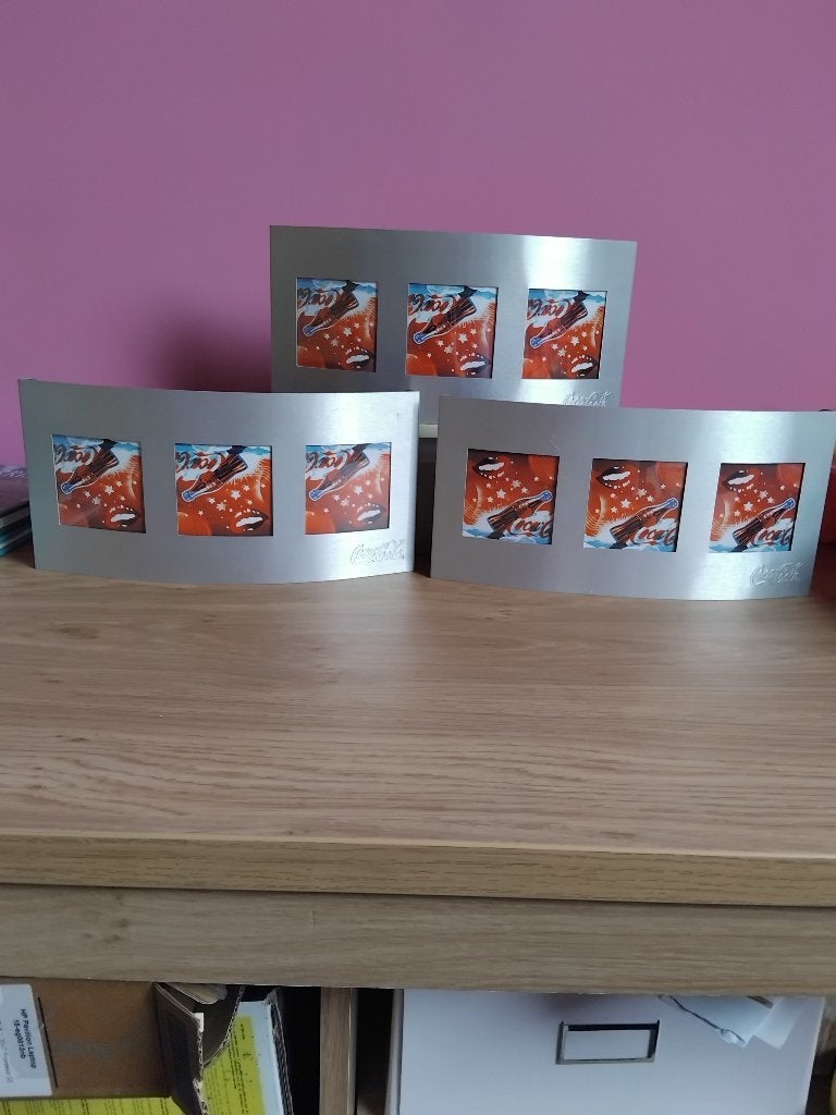 set 3 coca-cola fotokaders(9foto'd), Ophalen, Zo goed als nieuw