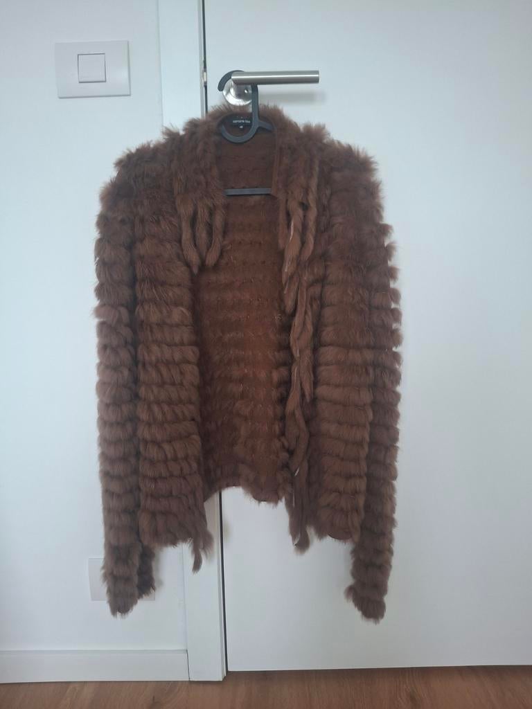 Veste en fourrure (gilet) Caroline Biss, fourrure de lapin, Enlèvement