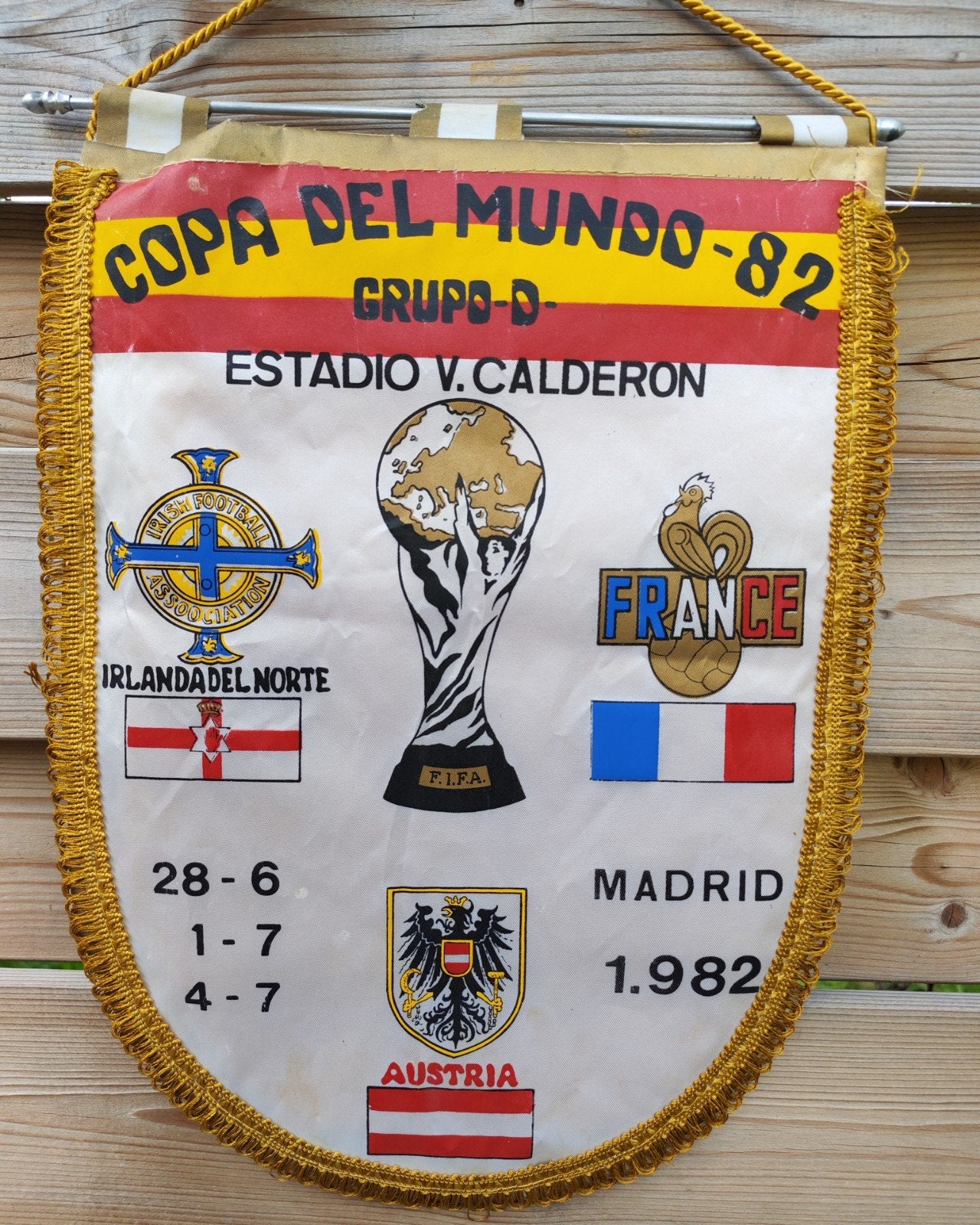 1982 WK wereldkampioenschap Spanje prachtige vaandel, Ophalen of Verzenden