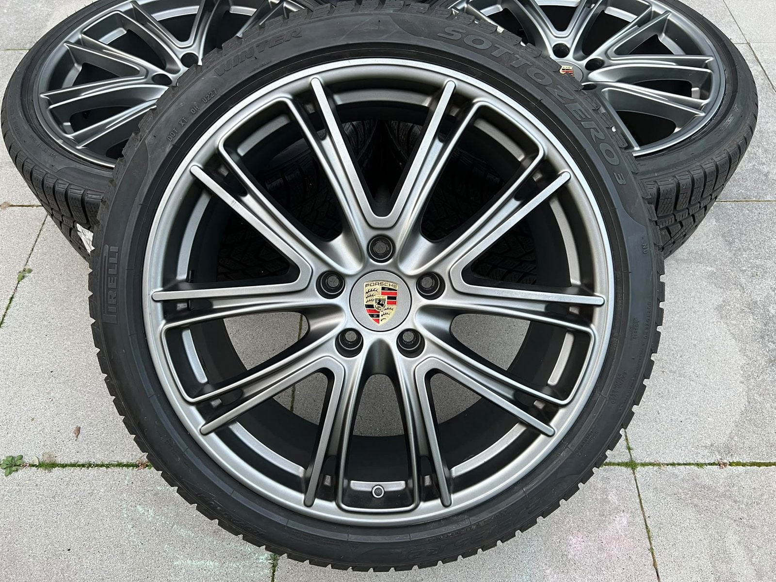 Porsche Panamera 971 21 inch velgen winterbanden Titanium, Ophalen, 21 inch, Winterbanden, Velg(en)