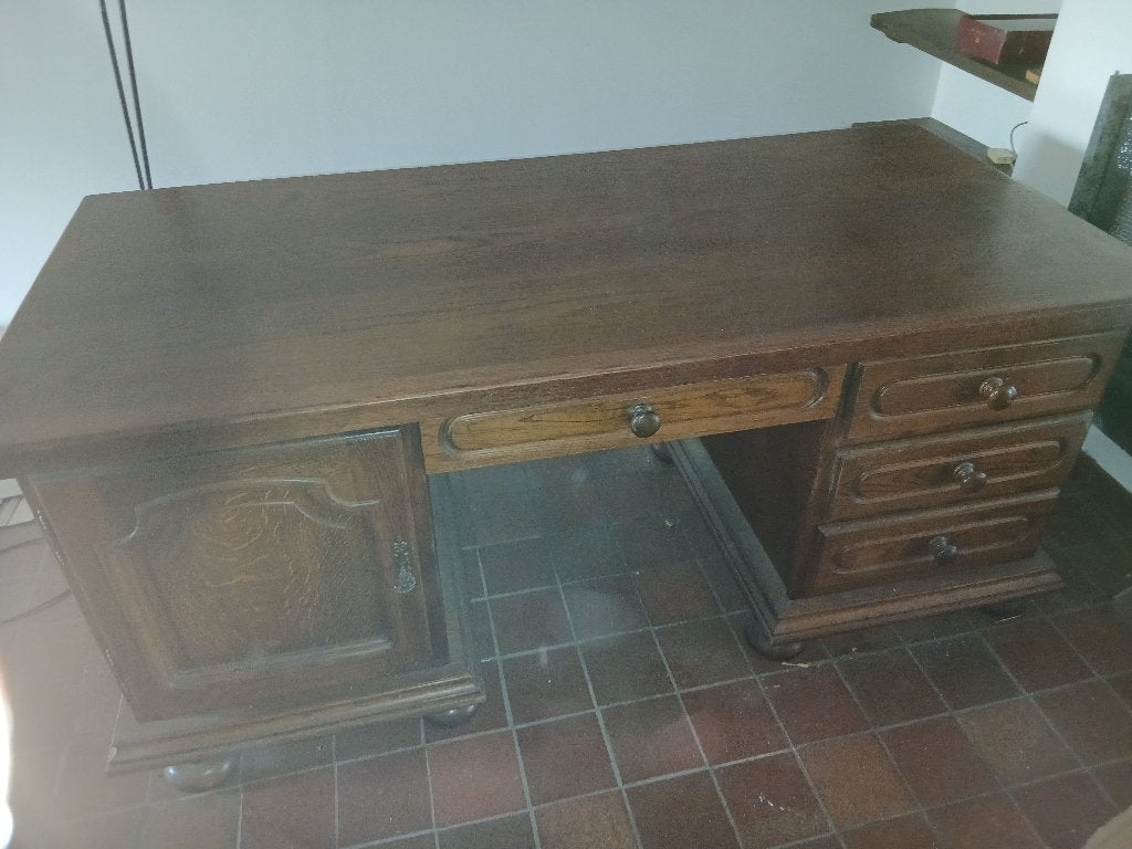 eiken bureel, Classique, Comme neuf, Enlèvement, Brun