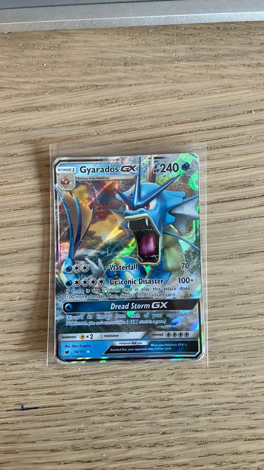 Gyarados - pokemon kaart, Hobby en Vrije tijd, Verzenden, Gebruikt, Losse kaart, Foil