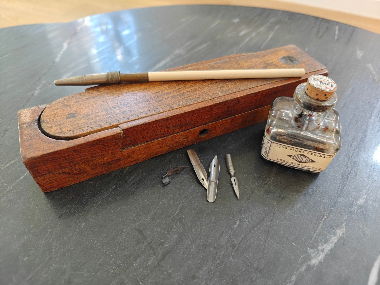 Houten pennendoosje, Antiek en Kunst, Ophalen of Verzenden