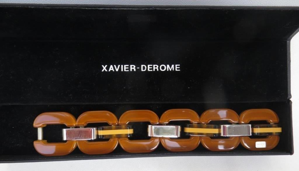 bruine armband Xavier Derome, Handtassen en Accessoires, Armbanden, Ophalen of Verzenden, Gebruikt, Bruin, Kunststof of Plastic