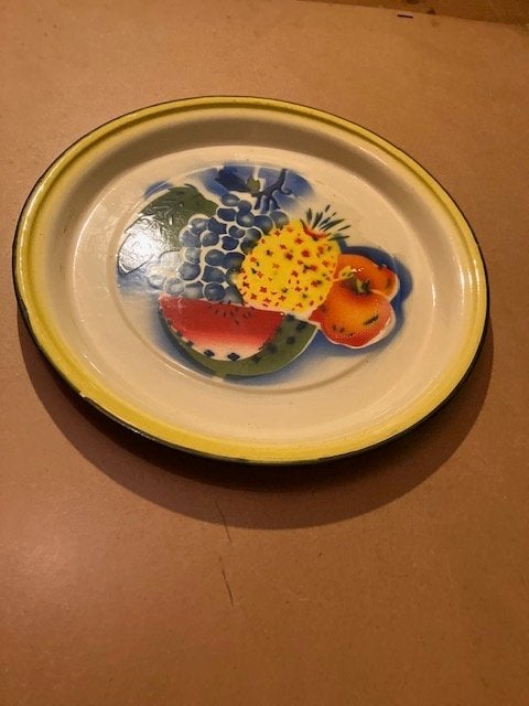 ANCIEN PLATEAU EMAILLEKEIZER.NL 36 CM, Enlèvement ou Envoi