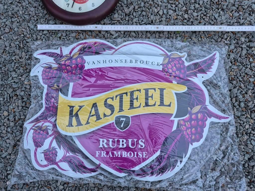 Kasteelbier Rubus (Vanhonsebrouck) metalen reclamebord, Ophalen, Nieuw, Reclamebord, Plaat of Schild, Overige merken