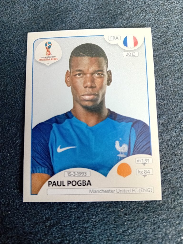 panini sticker WK Rusland 2018 Pogba, Ophalen of Verzenden, Nieuw, Sticker