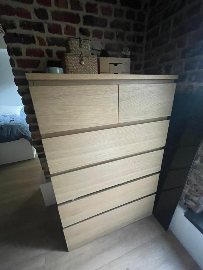 Ikea malm commode 6 tiroirs, Enlèvement, Comme neuf