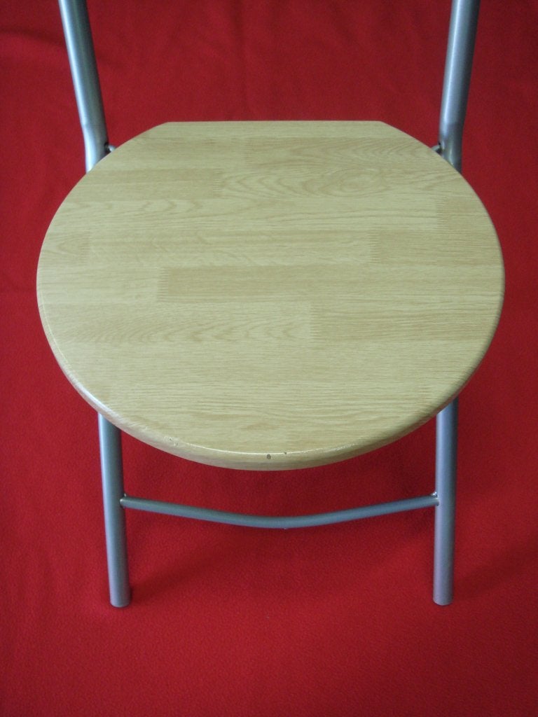 chaise de bureau en acier / bois pliable pour étudiant, Enlèvement, Comme neuf, Chaise de bureau