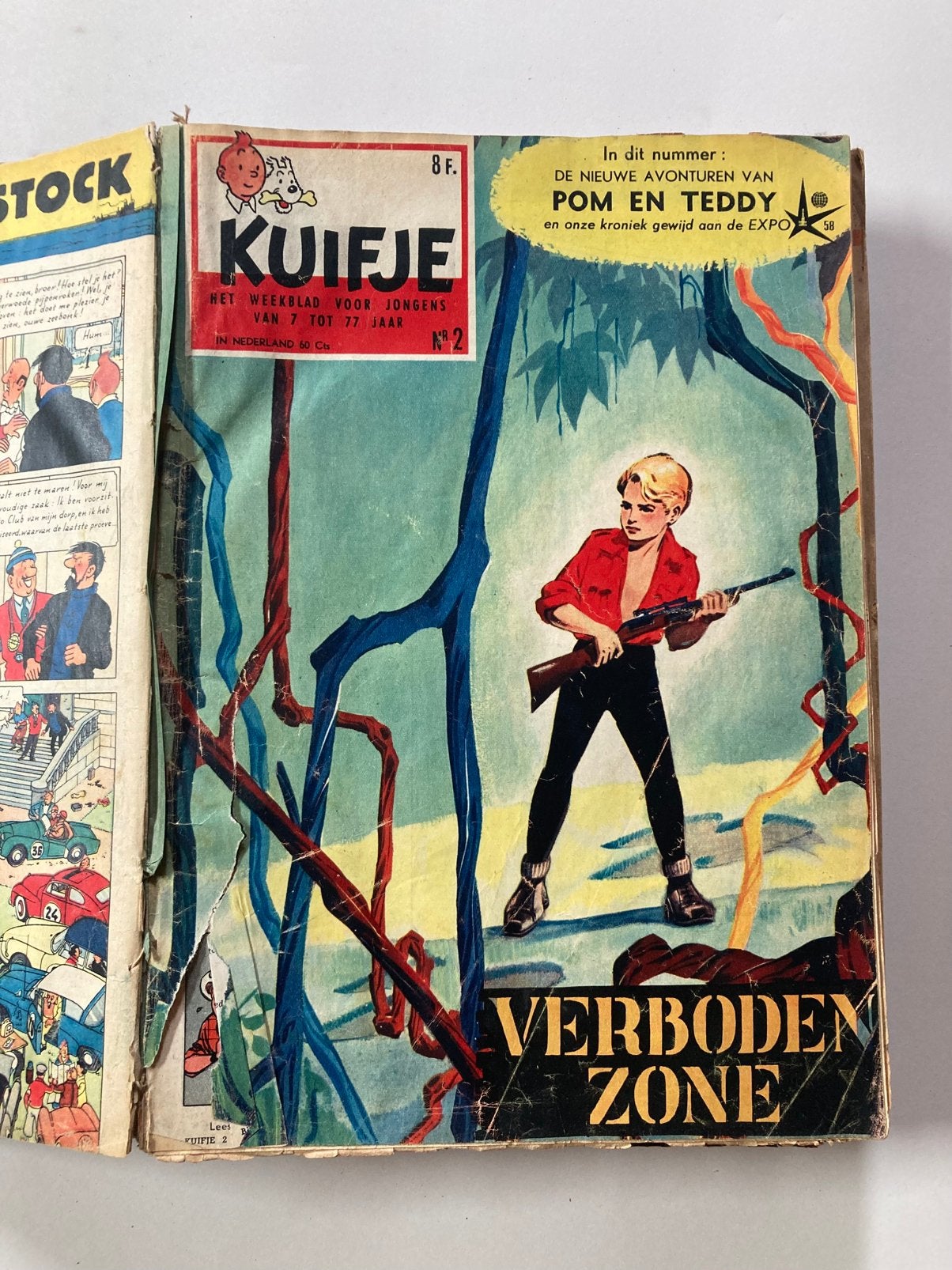 Gebundelde stripweekbladen Kuifje, jaargang Expojaar 1958, Enlèvement ou Envoi, 1940 à 1960, Journal ou Magazine