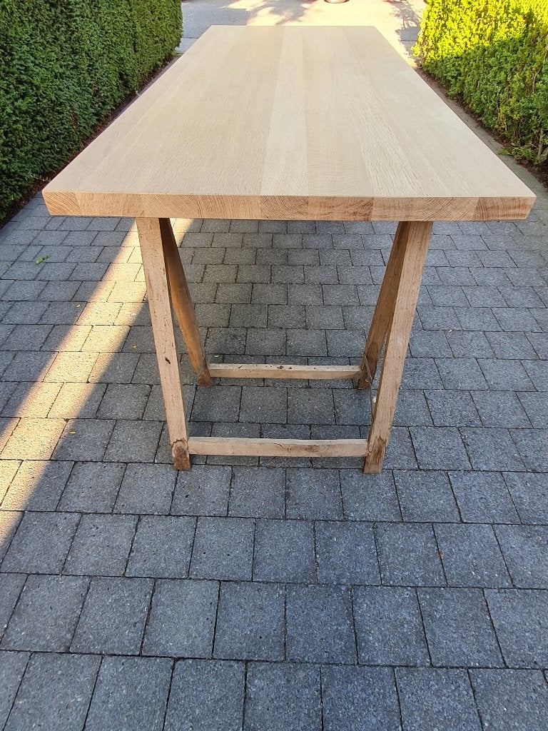 massief eiken tafelblad 188 x 78 x 4 cm, Antiek en Kunst, Ophalen