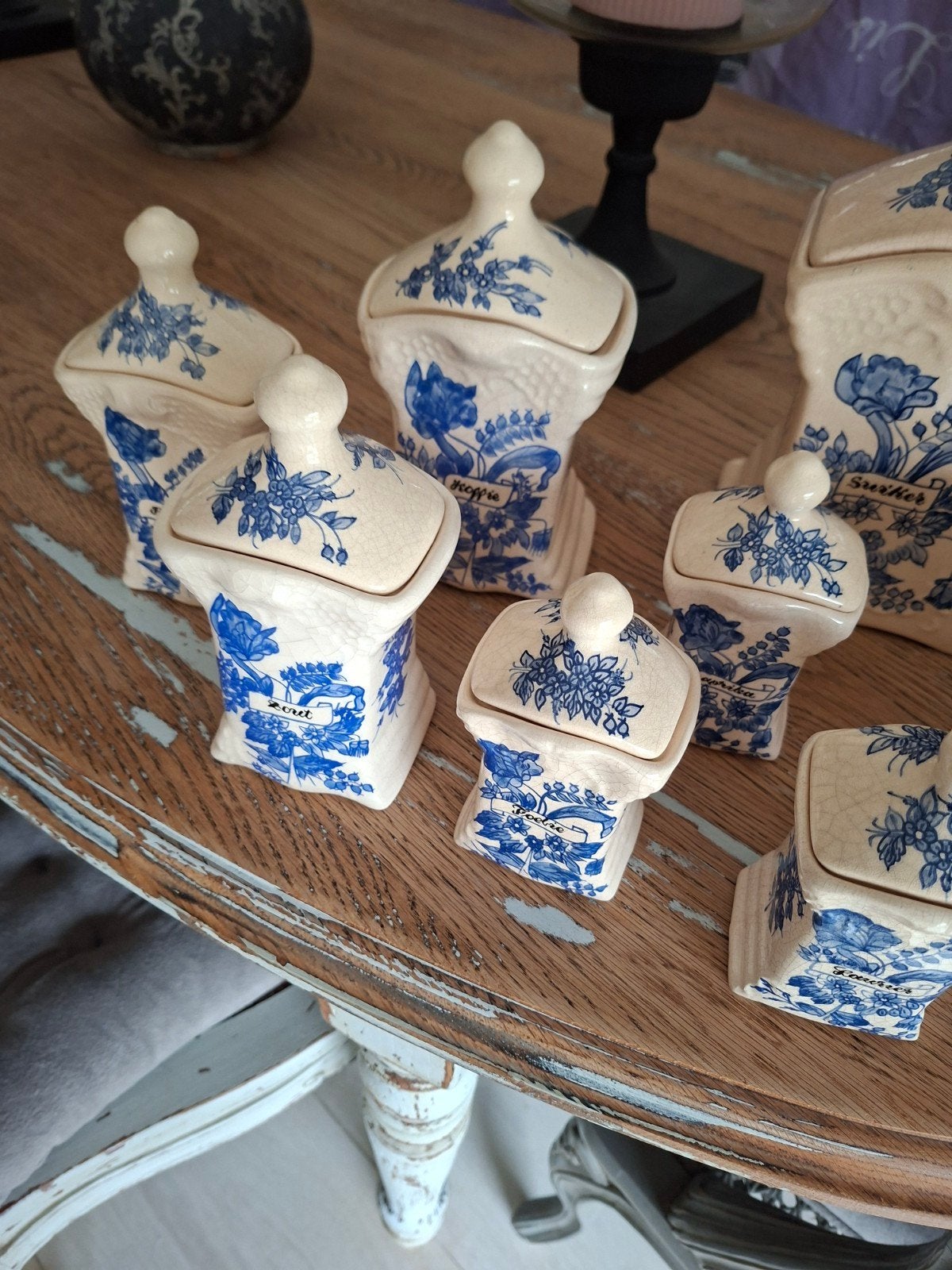 10 prachtige voorraadpotten Delft, Antiek en Kunst, Ophalen