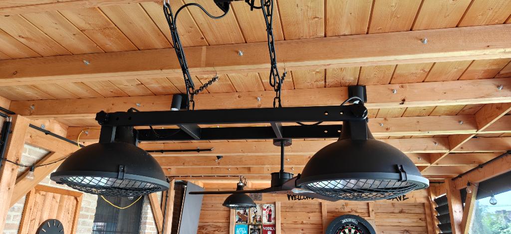 2 x terrasverwarmer Sunred Indus II, Tuin en Terras, Plafond, Draaibaar, Gebruikt, Ophalen