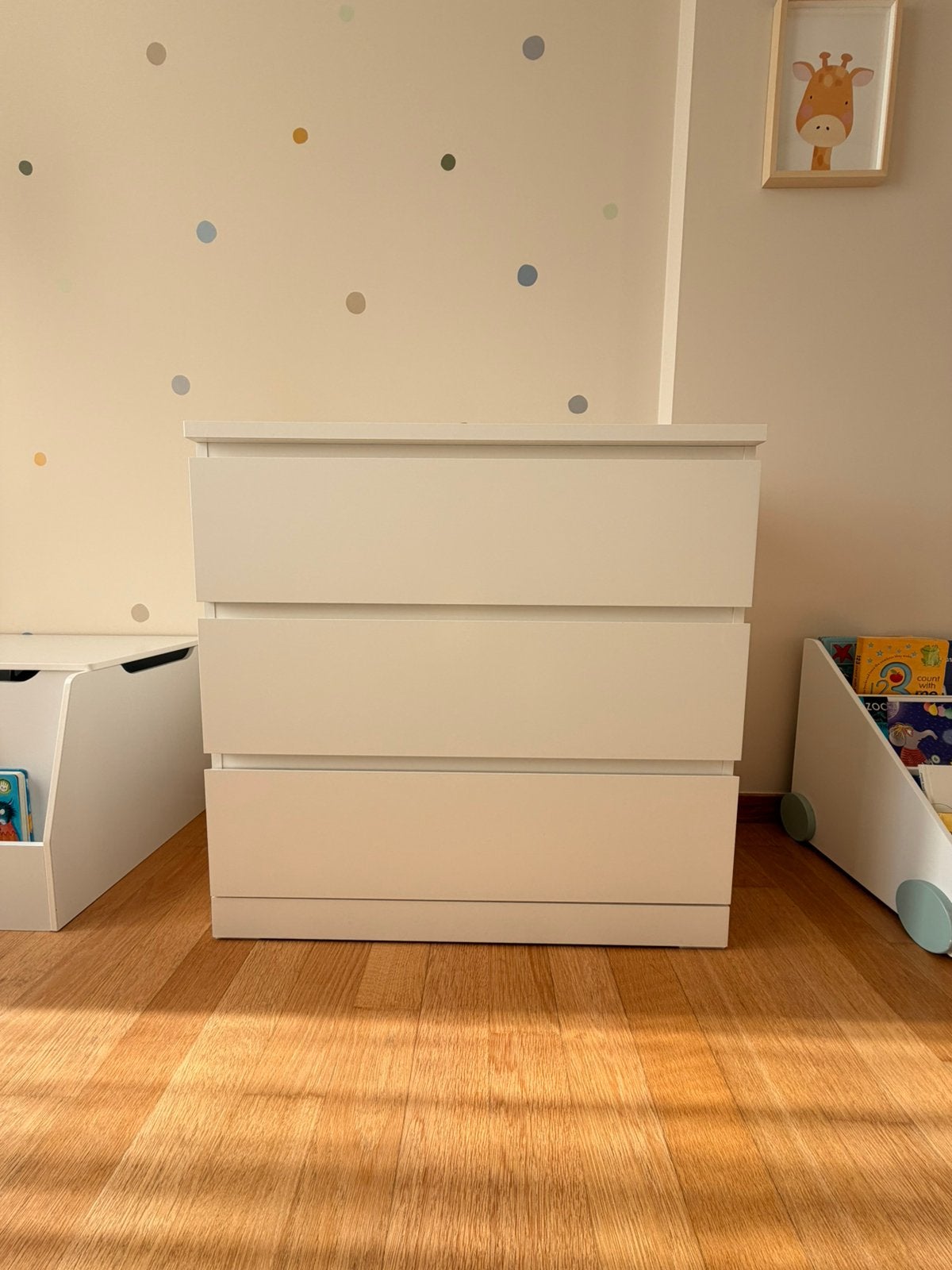 Commode Ikea Malm à 3 tiroirs, blanche, Maison & Meubles, 3 ou 4 tiroirs, 25 à 50 cm, Moins de 100 cm, Comme neuf