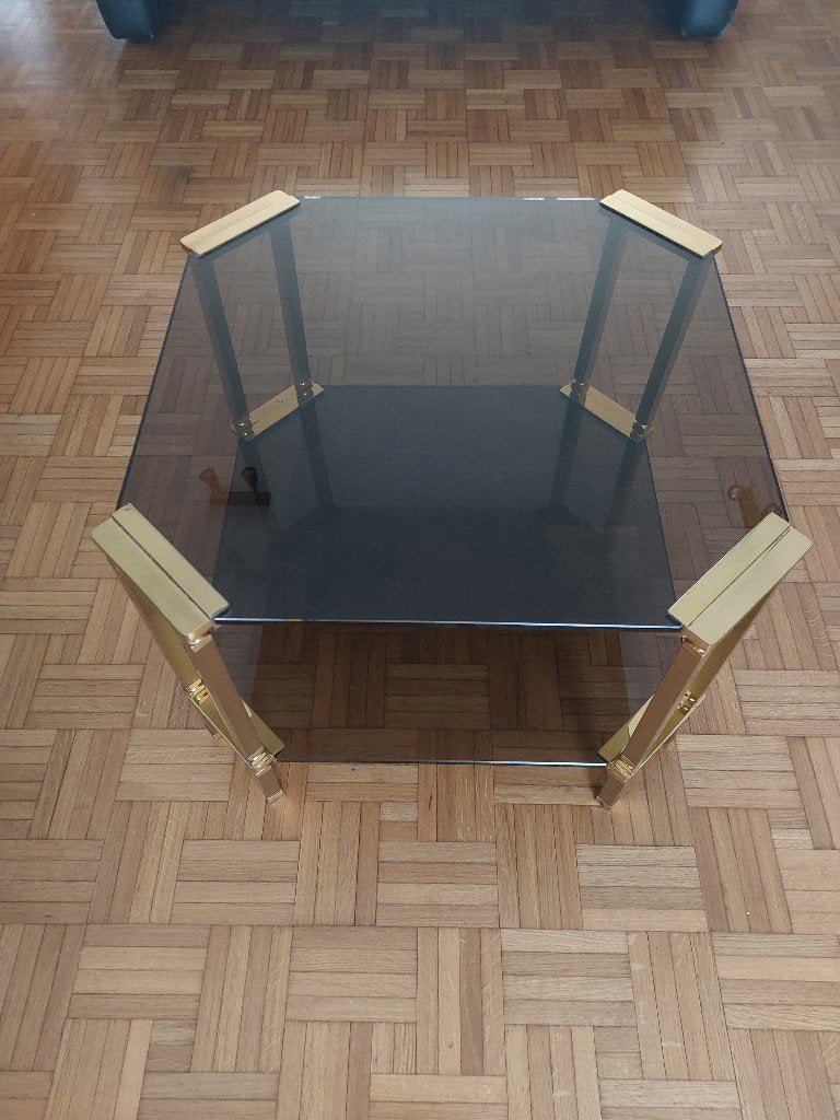 Moderne glazen salontafel, Ophalen, 50 – 75, 50 tot 100 cm, 50 tot 100 cm