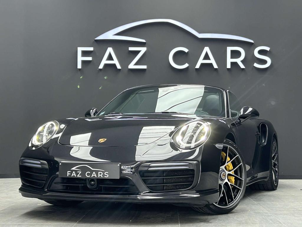 Porsche 911 991.2 Turbo S 3.8 Turbo PDK * FREIN CERAMIQUE *, Auto's, Porsche, Gebruikt, Cabriolet, Zwart, Leder