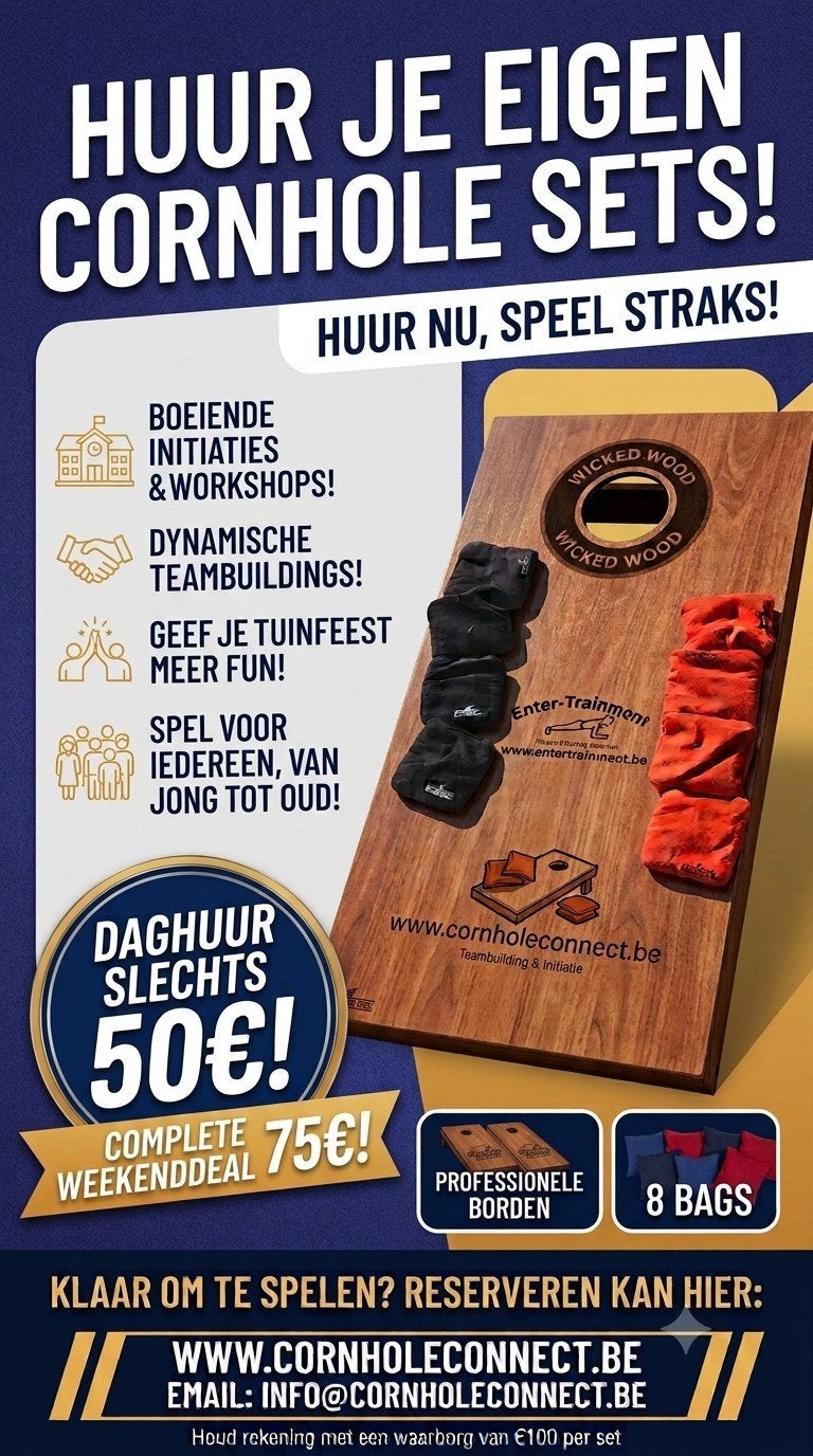 cornhole set - te huur, Sport en Fitness, Ophalen, Nieuw