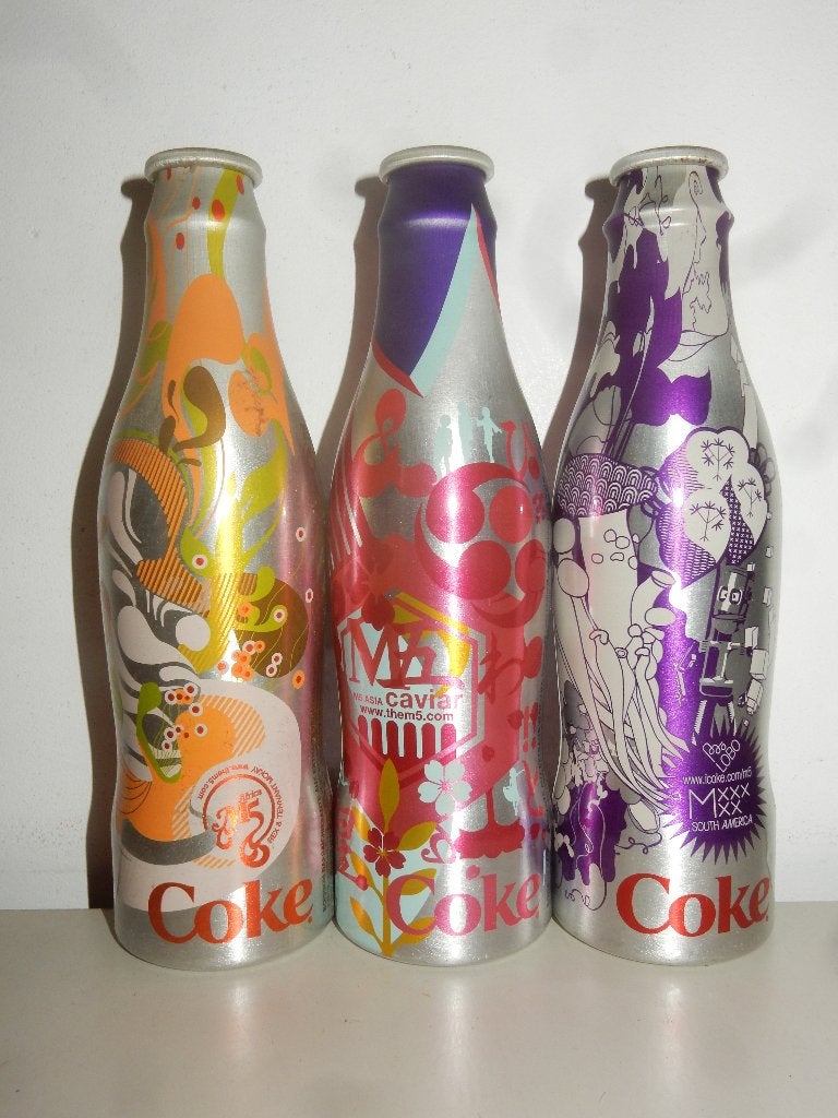 3 COCA COLA M5 aluminium flesjes Blikjes uit België (200ml), Verzamelen, Ophalen of Verzenden