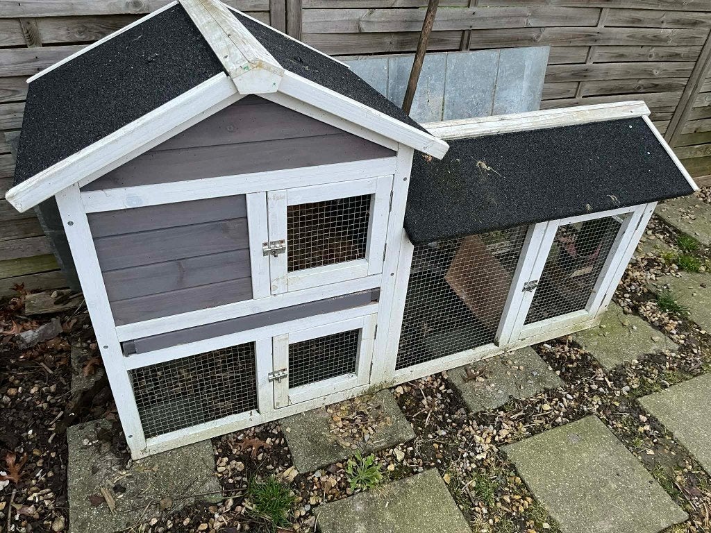 konijnenhok in goede staat, Dieren en Toebehoren, Knaagdieren en Konijnen | Hokken en Kooien, Ophalen, Gebruikt, 60 tot 90 cm