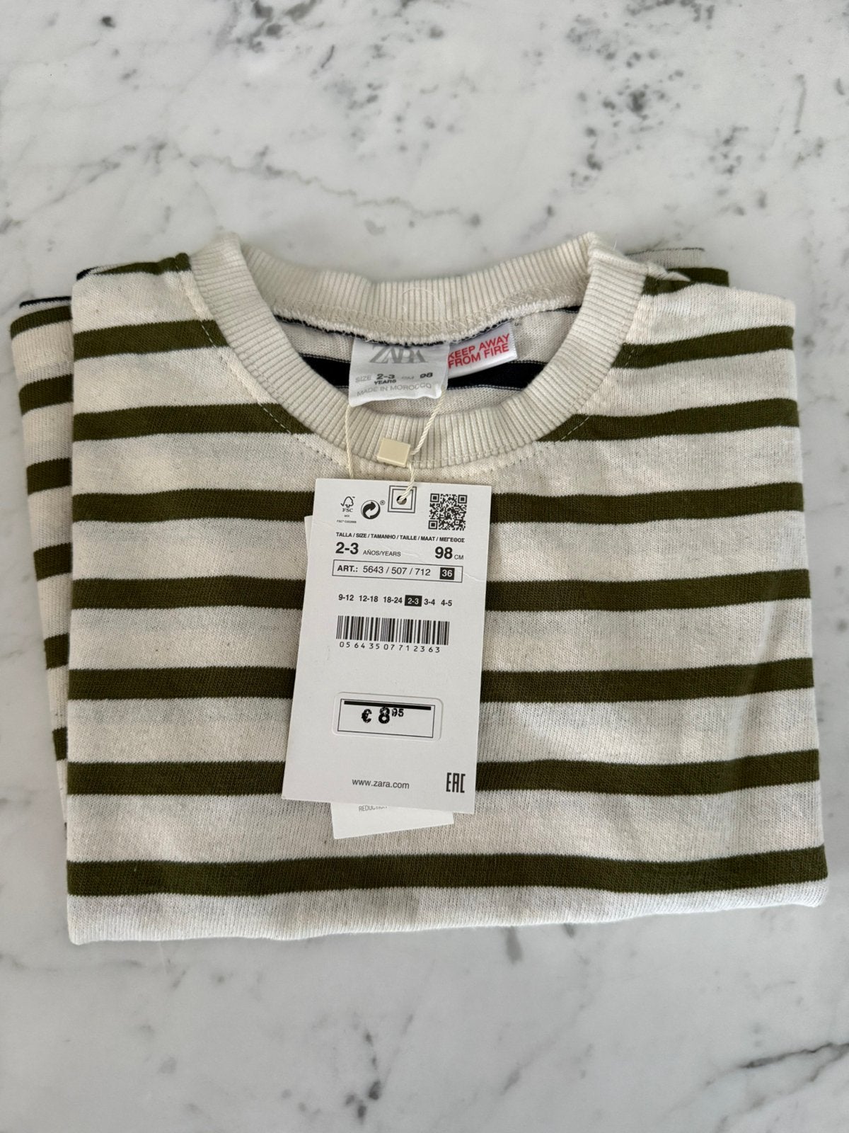 Tshirt zara, Enfants & Bébés, Enlèvement, Neuf