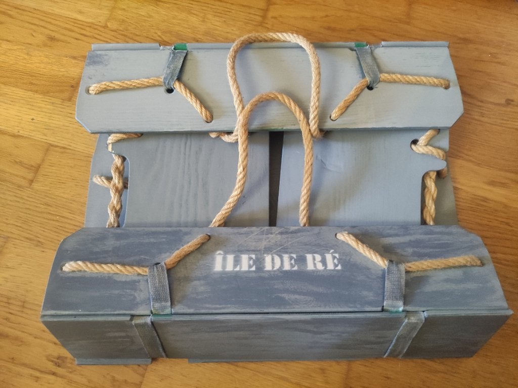 Caisse en bois île de Ré ️, Teck, 50 à 100 cm, Comme neuf, Enlèvement