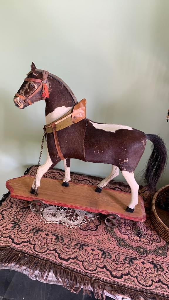 Heel oud paarje op wieltjes, Antiek en Kunst, Ophalen