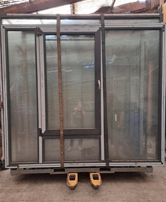 Châssis noir Alu triple vitrage H2250 x L2504 - NEUF, Bricolage & Construction, Enlèvement