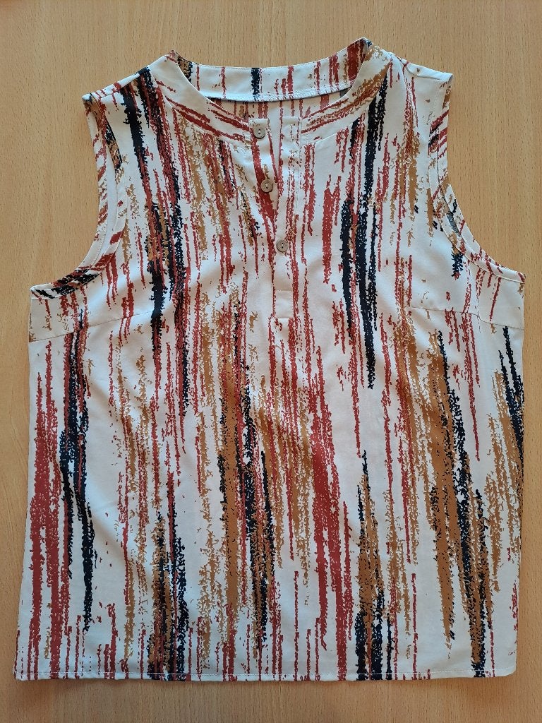 Veelkleurig topje, maat L, Kleding | Dames, Topjes, Ophalen, Maat 42/44 (L), Zo goed als nieuw, Zonder mouw
