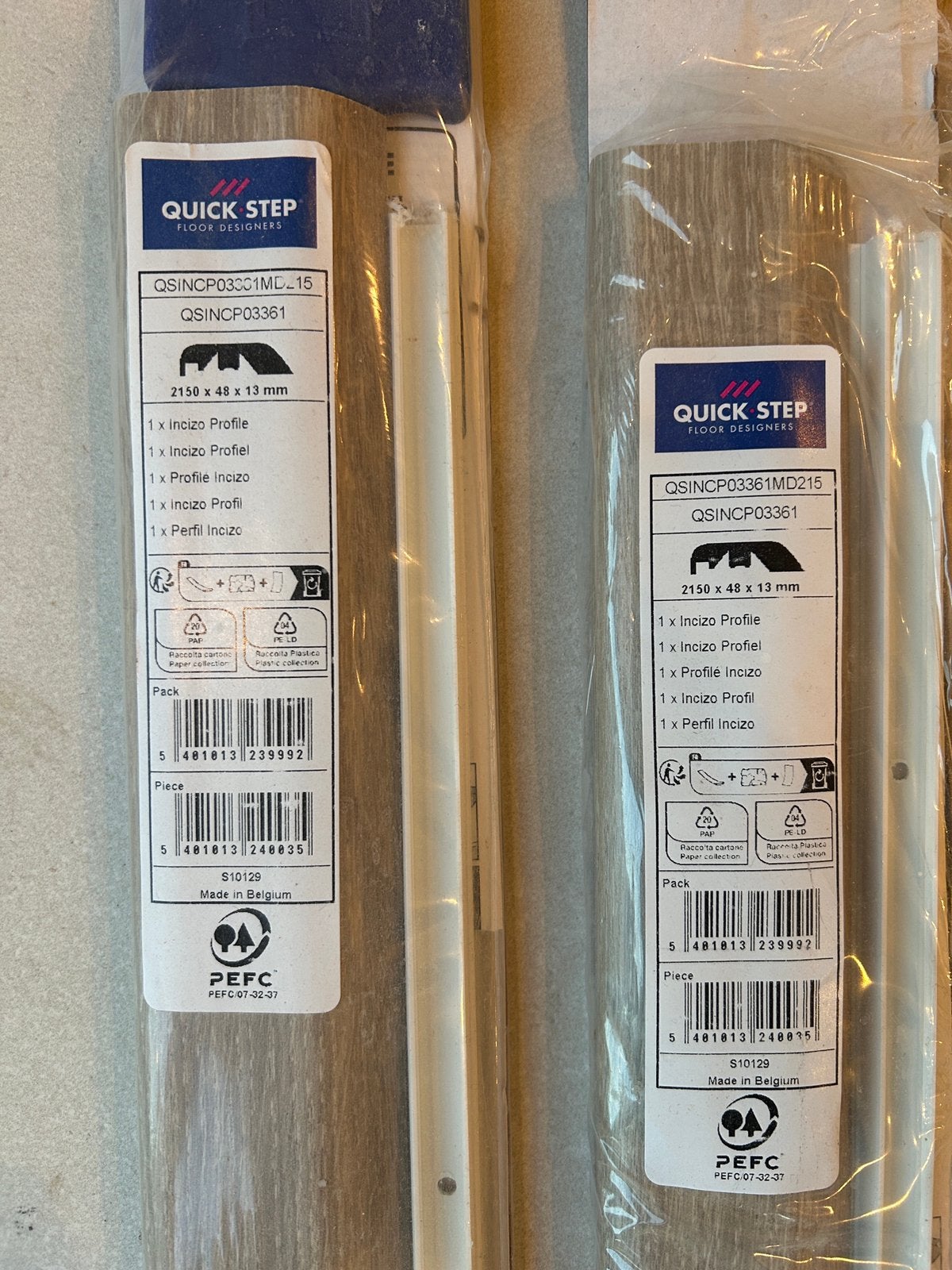 Profil Incizo Quickstep (couleur grège), Enlèvement, Neuf, 200 à 250 cm, Plinthes