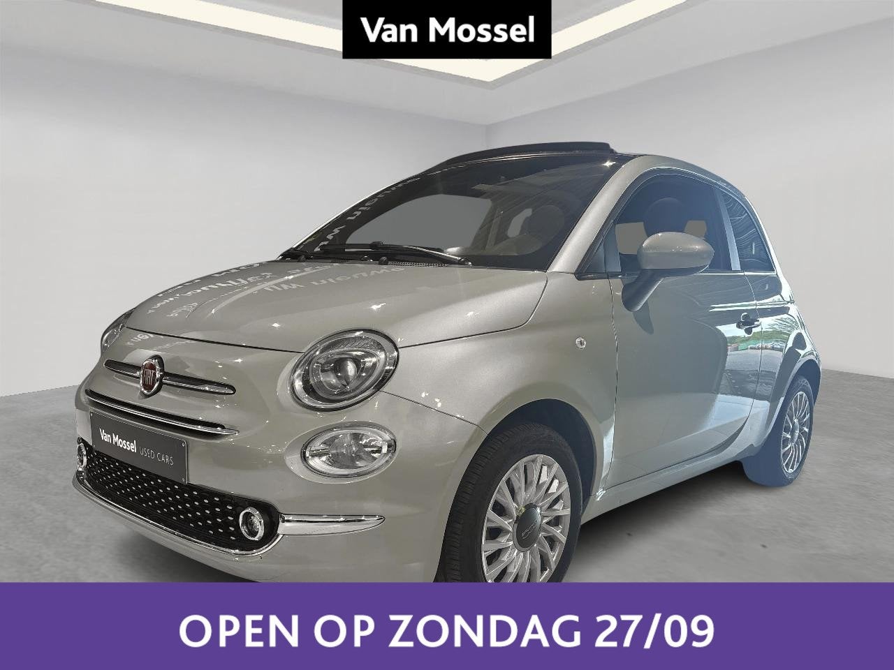 Fiat 500C 1.0 Hybrid 70 Dolcevita, Argent ou Gris, Achat, Entreprise, 1055 kg