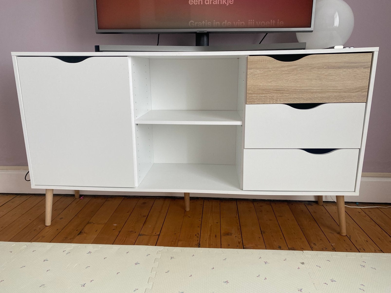Dressoir wit, Huis en Inrichting, Ophalen, Gebruikt, 100 tot 150 cm, Minder dan 100 cm