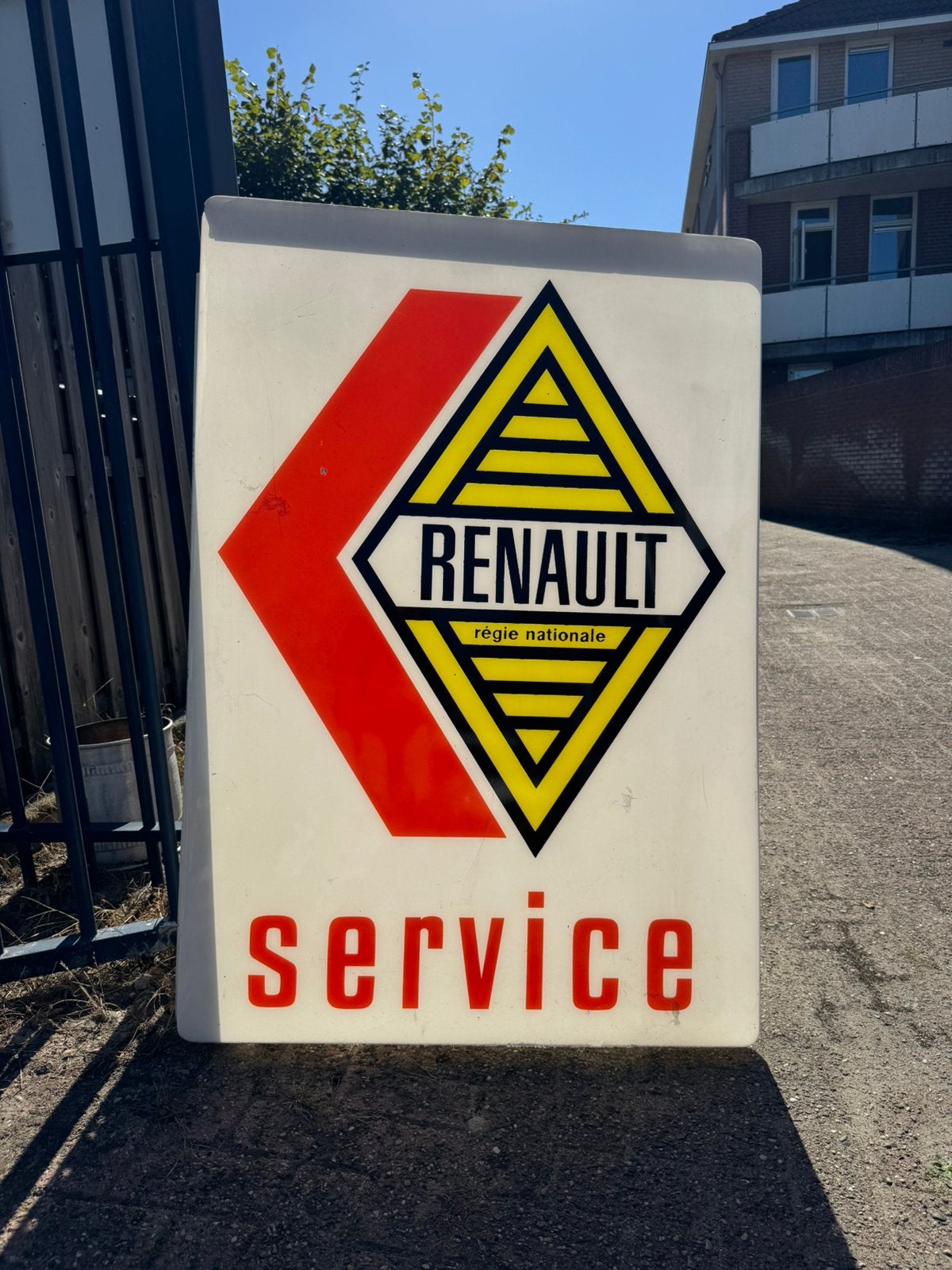 Grand caisson lumineux publicitaire RENAULT Service, ., Enlèvement, Utilisé, .