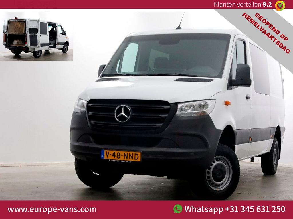 Mercedes-Benz Sprinter 316 CDI 163pk L2H1 D.C. 4x4 ZG3 Airco, Auto's, Bestelwagens en Lichte vracht, Wit, Mercedes-Benz, Onderhoudsboekje