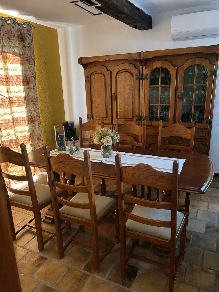 Salle à manger chêne, Maison & Meubles, Enlèvement, Utilisé, 4 à 6 chaises