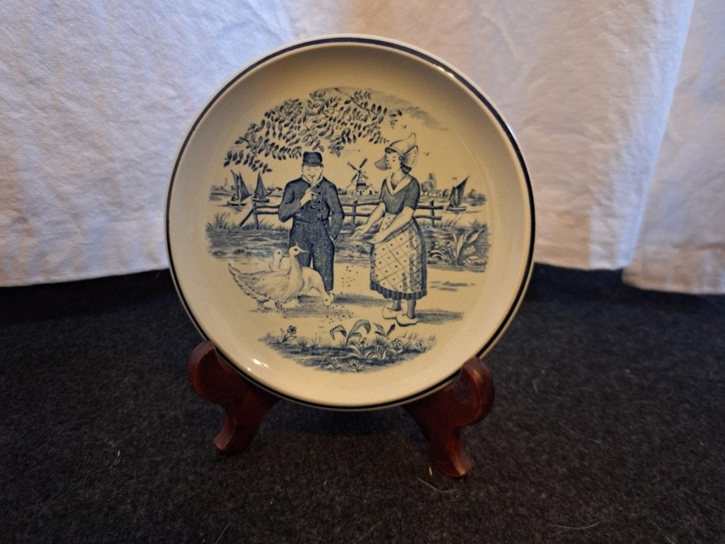 Vintage Boch Delft Holland porseleinen bord, Antiquités & Art, Enlèvement