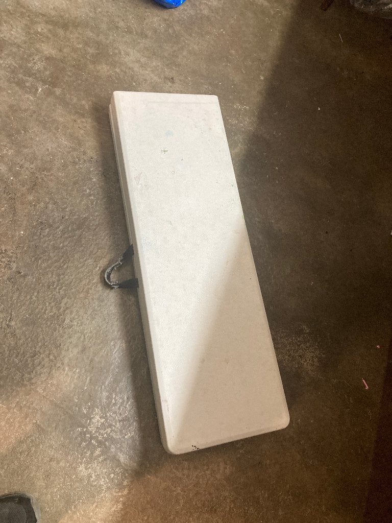Banc pliant en plastique format valise (Camping / Événement), Jardin & Terrasse, Bancs de jardin, Enlèvement, Utilisé, Plastique