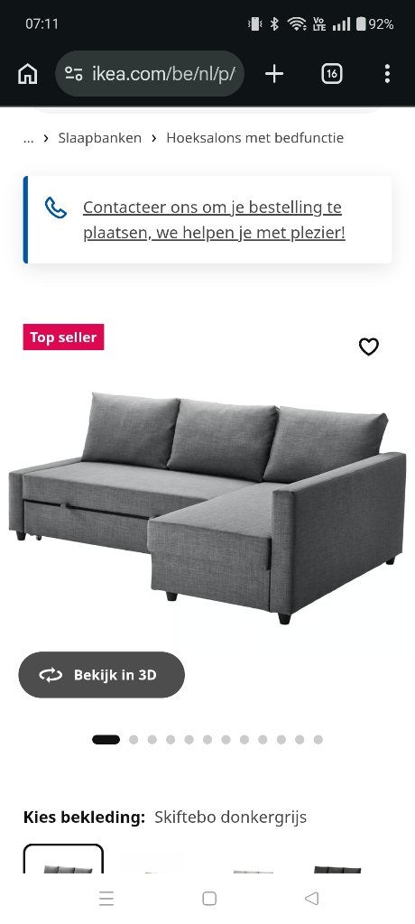 Slaapbank, Huis en Inrichting, Slaapkamer | Slaapbanken, Ophalen, Zo goed als nieuw, Grijs