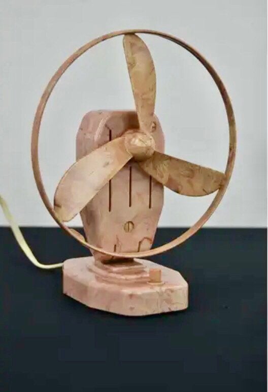 1950s Electrische roze Bakelieten Tafelventilator, Ophalen