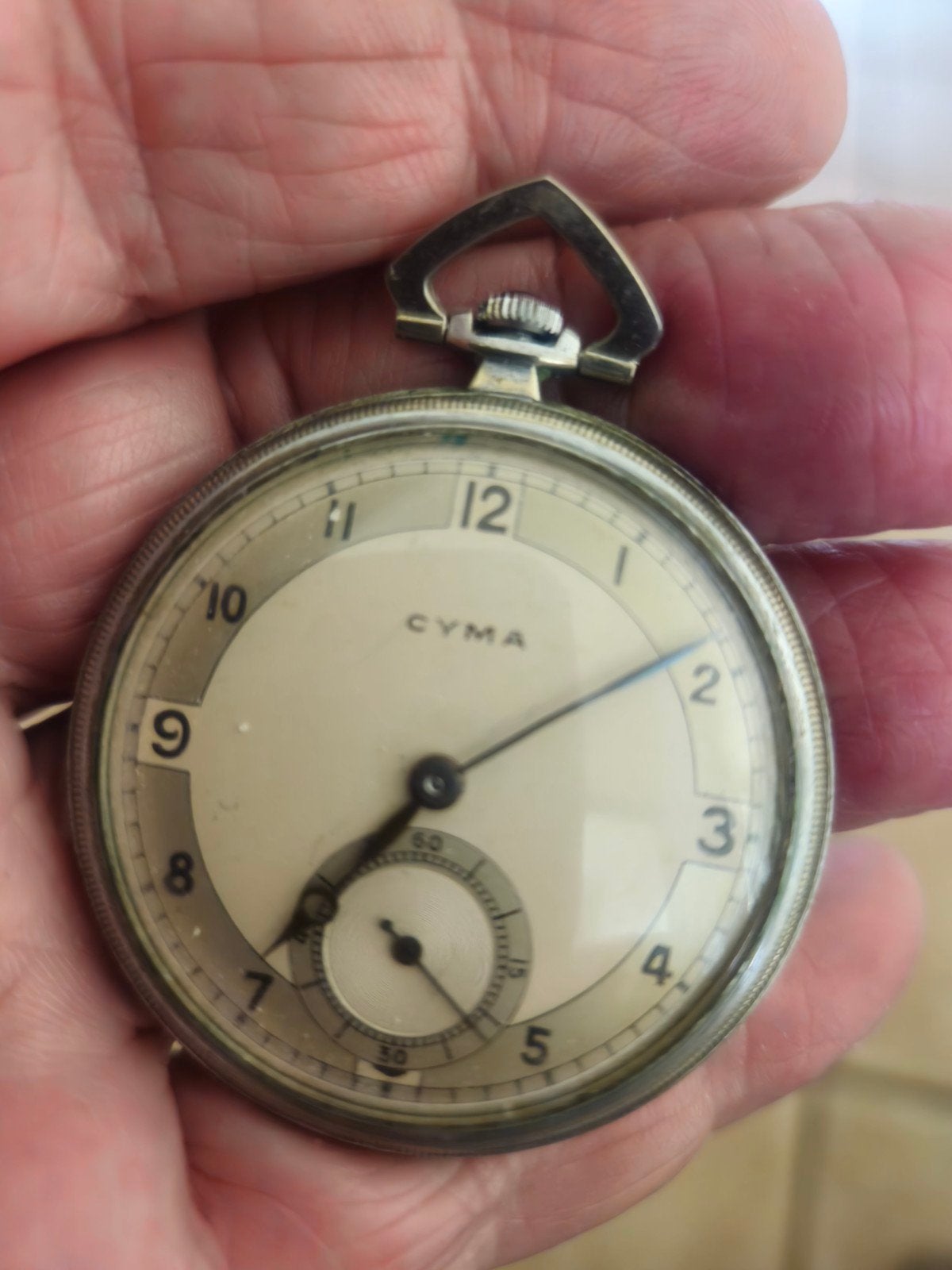 montre gousset Cyma année 1930-40, Enlèvement ou Envoi