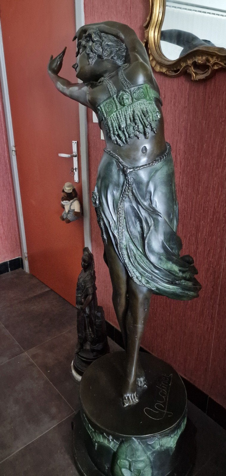 Bronzen elegant groot beeld, Ophalen