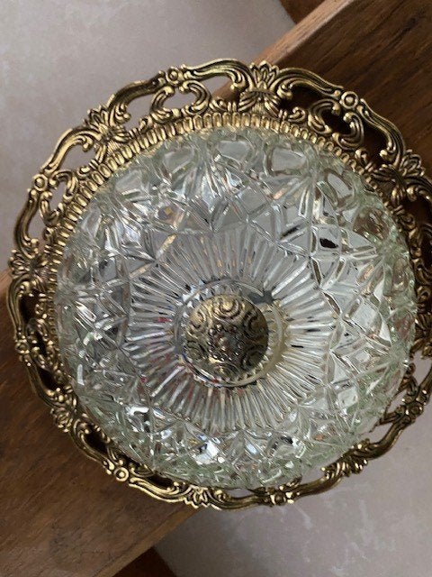 Antieke plafonnier, Ophalen, Gebruikt, Glas, Klassiek