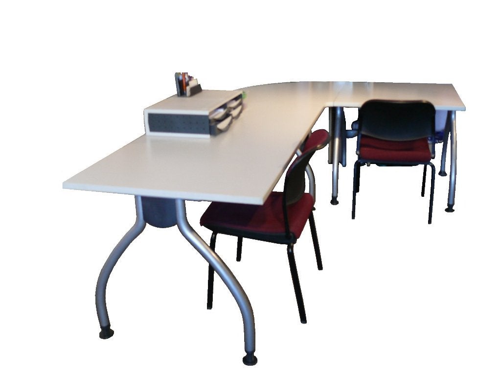 Bureaus, BureauTafel, Huis en Inrichting, Bureaus, Ophalen, In hoogte verstelbaar, Grijs, Hoekbureau