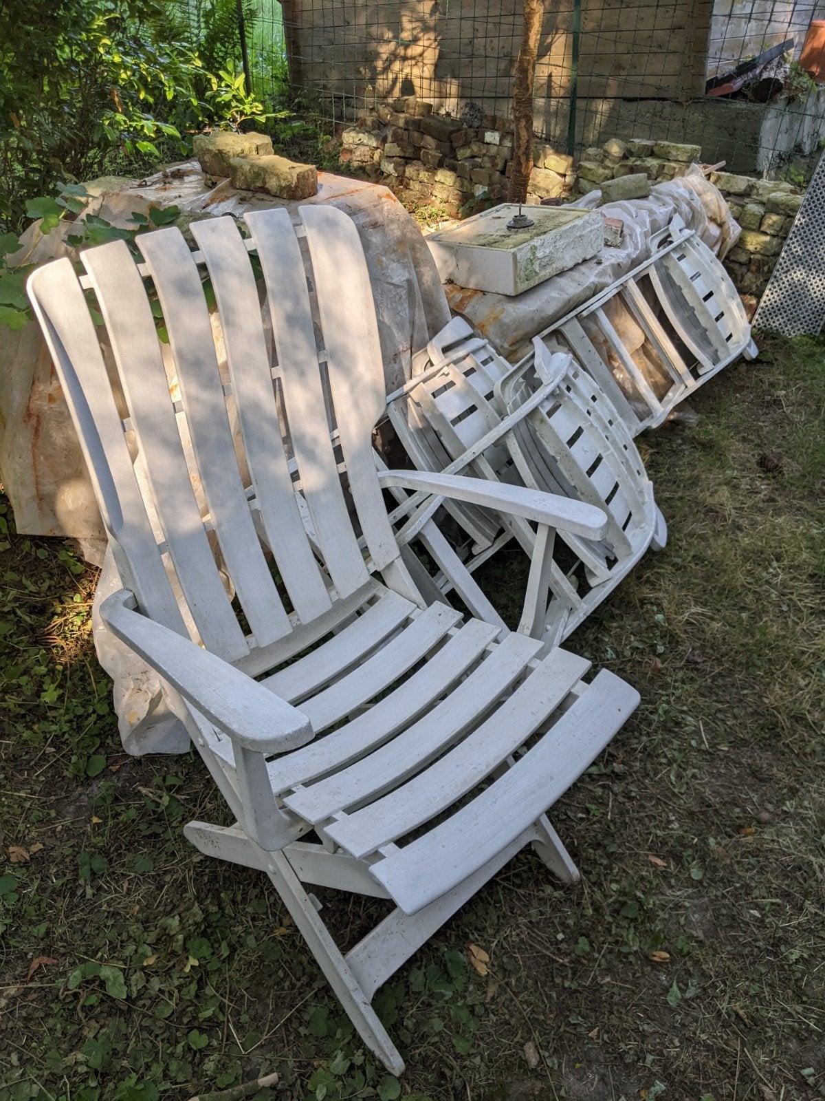 4 chaises jardin, Enlèvement