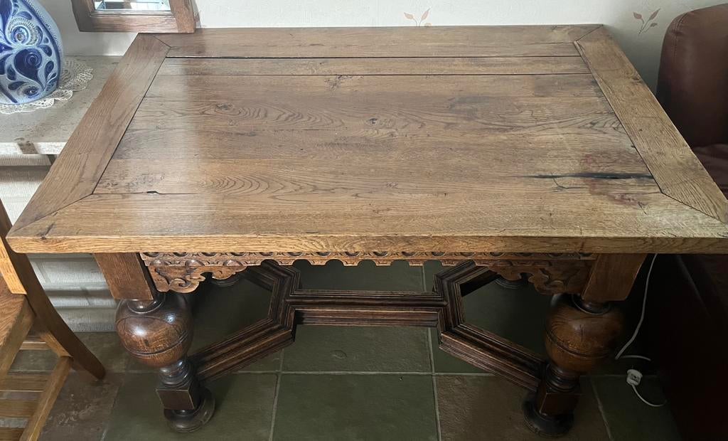 Table en chêne massif avec tiroir, Enlèvement