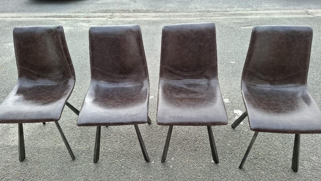 leren stoelen x4, Ophalen, Zo goed als nieuw, Leer, Vier