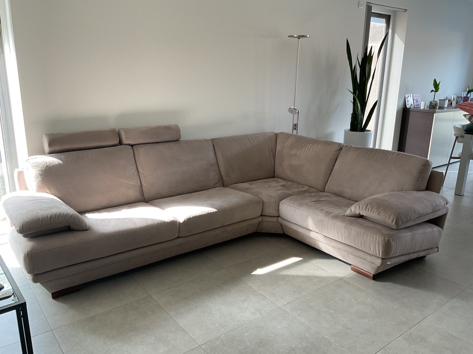 Hoeksalon Natuzzi, Huis en Inrichting, Ophalen, Gebruikt, Stof, Modern
