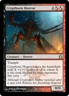 Cryptborn Horror - RAV - MTG - 4 SAMEN 0.50, Hobby en Vrije tijd, Ophalen of Verzenden