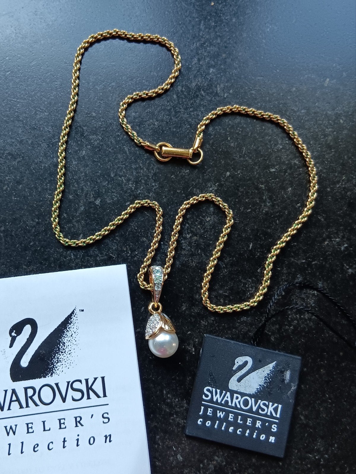 Swarovski parelketting, Handtassen en Accessoires, Kettingen, Ophalen of Verzenden