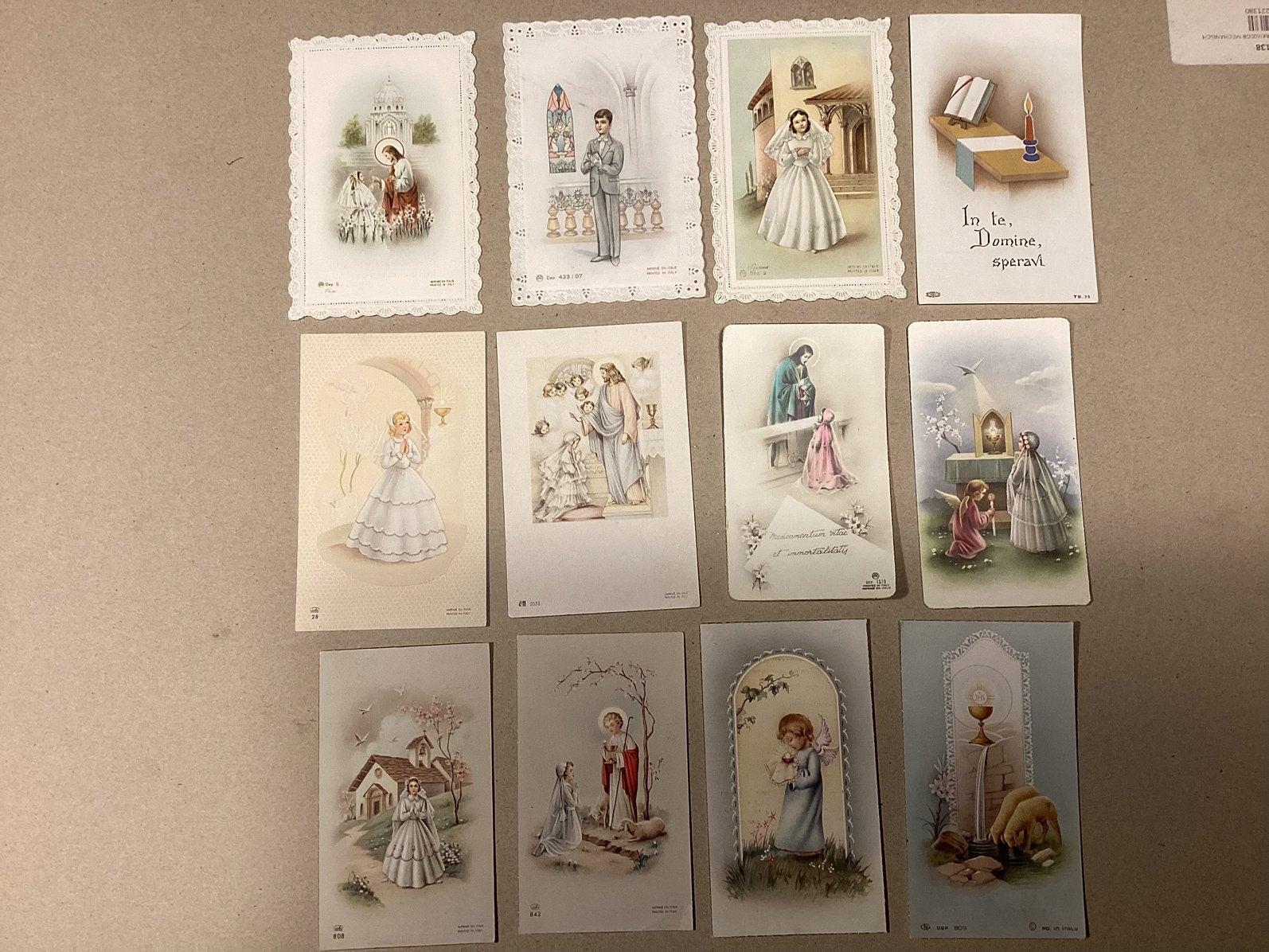 Kaartjes plechtige h.communie 1959, Verzamelen, Geboortekaartjes en Visitekaartjes, Ophalen of Verzenden